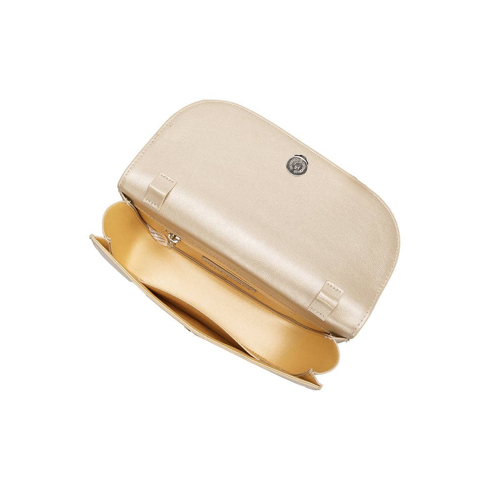 Inez Metallic Gold Recycled Vegan Shoulder Bag