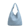 Load image into Gallery viewer, Johanna Blue Large Recycled Vegan Shoulder Bag
