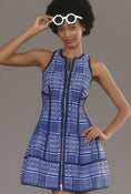 Load image into Gallery viewer, By Anthropologie Sleeveless Zip-Front Sculpted Mini Dress
