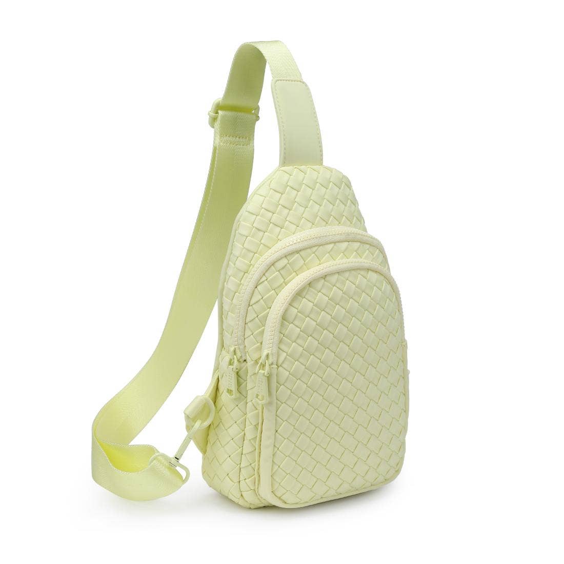 Beyond The Horizon - Woven Neoprene Sling Backpack: Cream