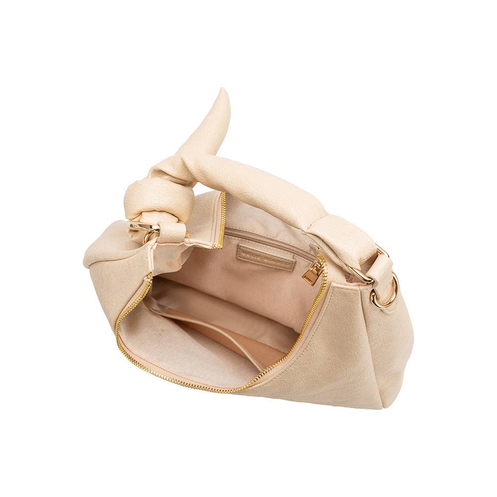 Lilie Beige Recycled Vegan Shoulder Bag