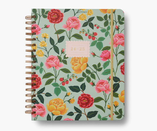 2025 Roses 17-Month Hardcover Spiral Planner