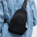 Load image into Gallery viewer, Beyond The Horizon - Woven Neoprene Sling Backpack: Royal Blue
