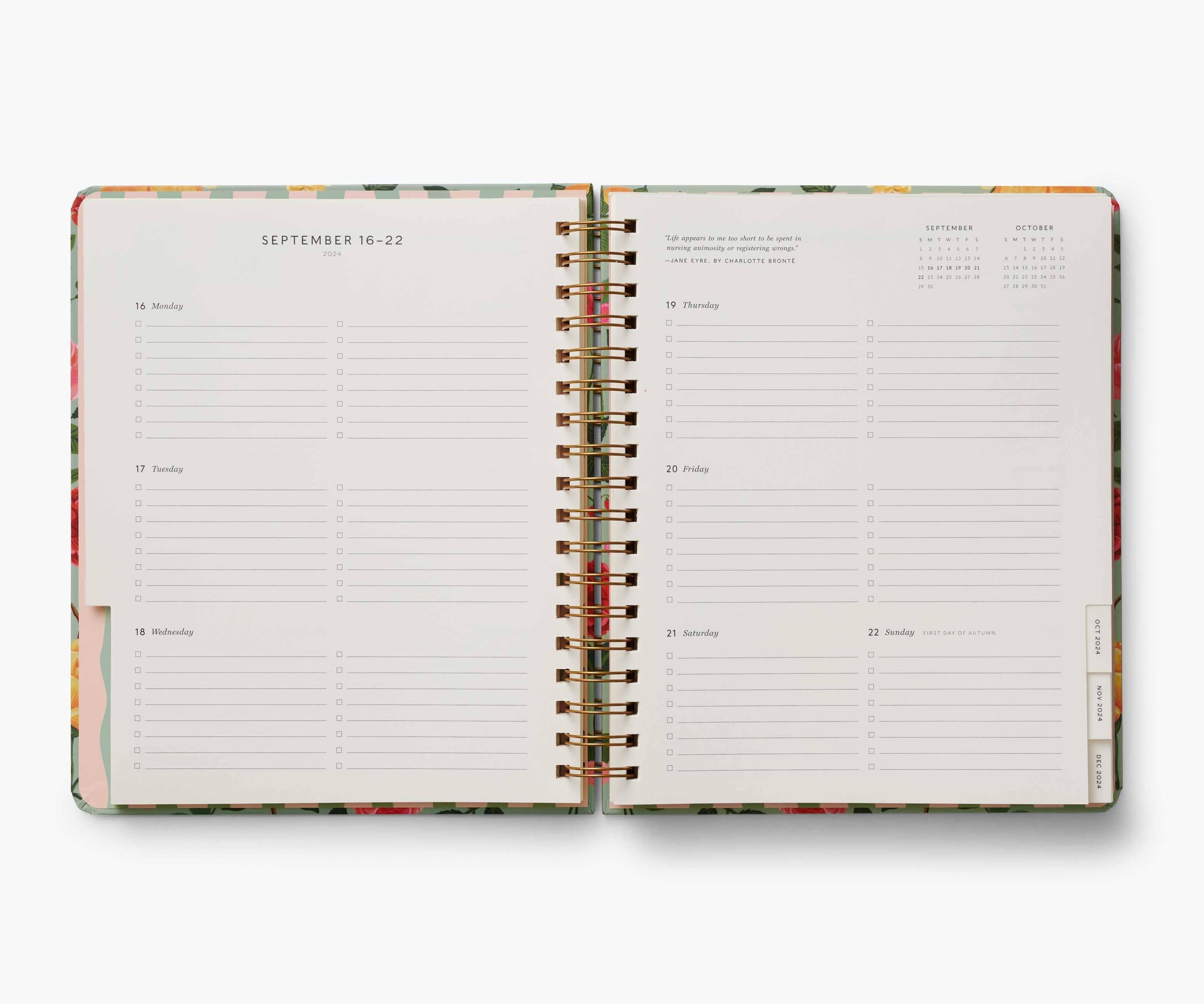 2025 Roses 17-Month Hardcover Spiral Planner