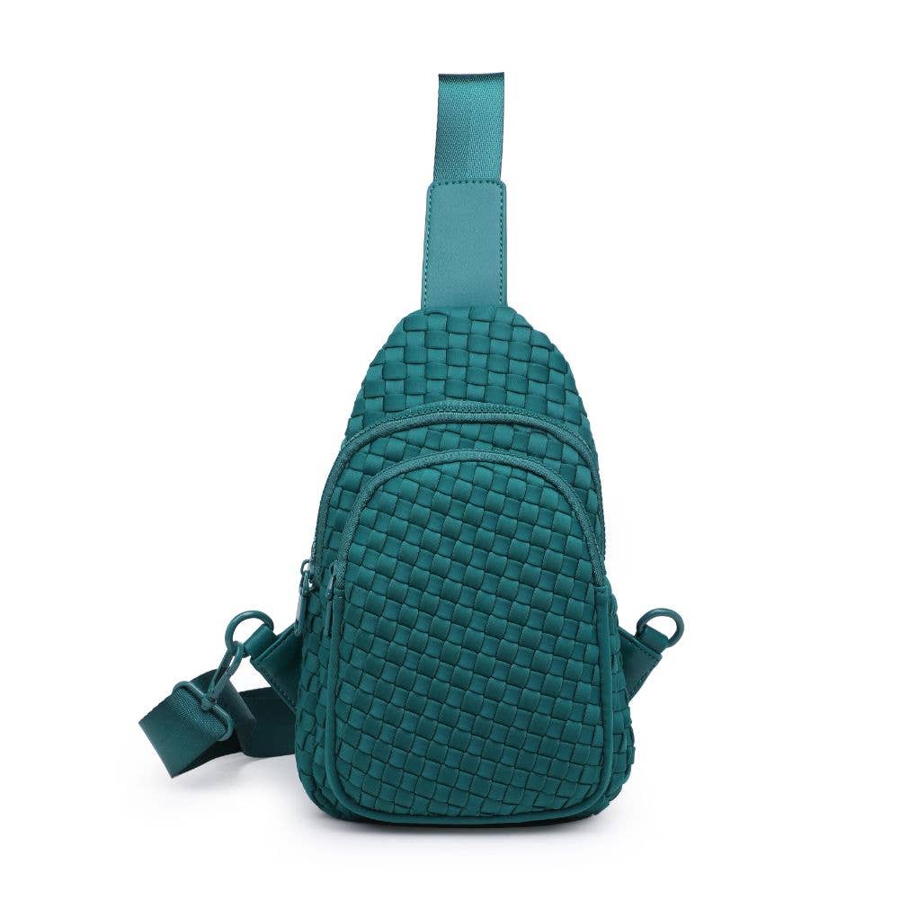 Beyond The Horizon - Woven Neoprene Sling Backpack: Dark Denim