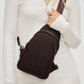 Load image into Gallery viewer, Beyond The Horizon - Woven Neoprene Sling Backpack: Chocolate
