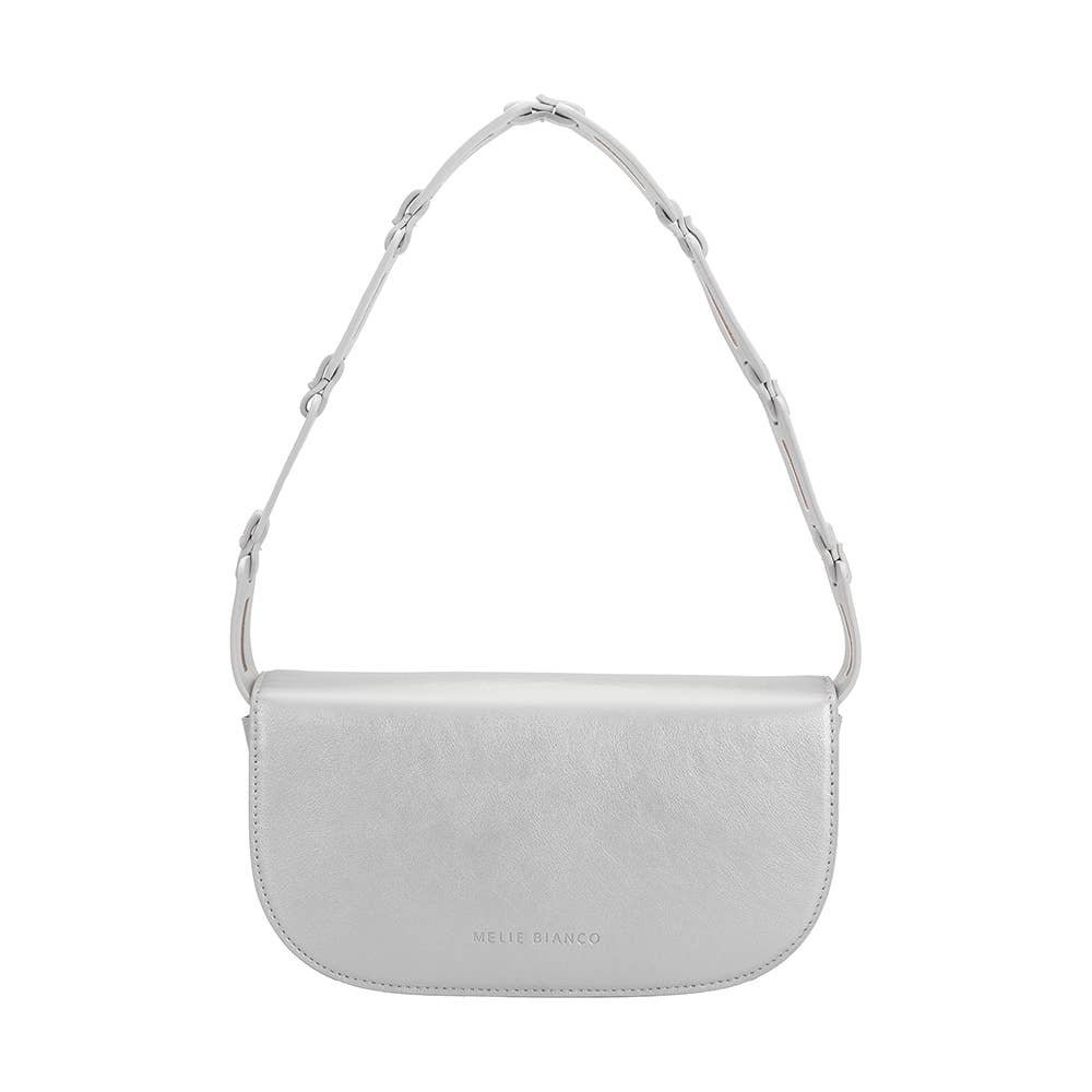 Inez Metallic Silver Recycled Vegan Shoulder Bag