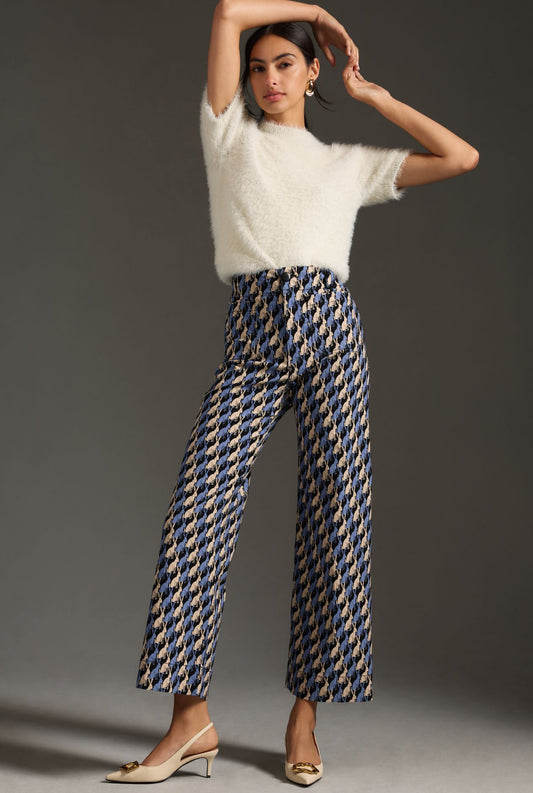 The Colette Cropped Wide-Leg Pants by Maeve