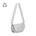 Load image into Gallery viewer, Inez Metallic Silver Recycled Vegan Shoulder Bag
