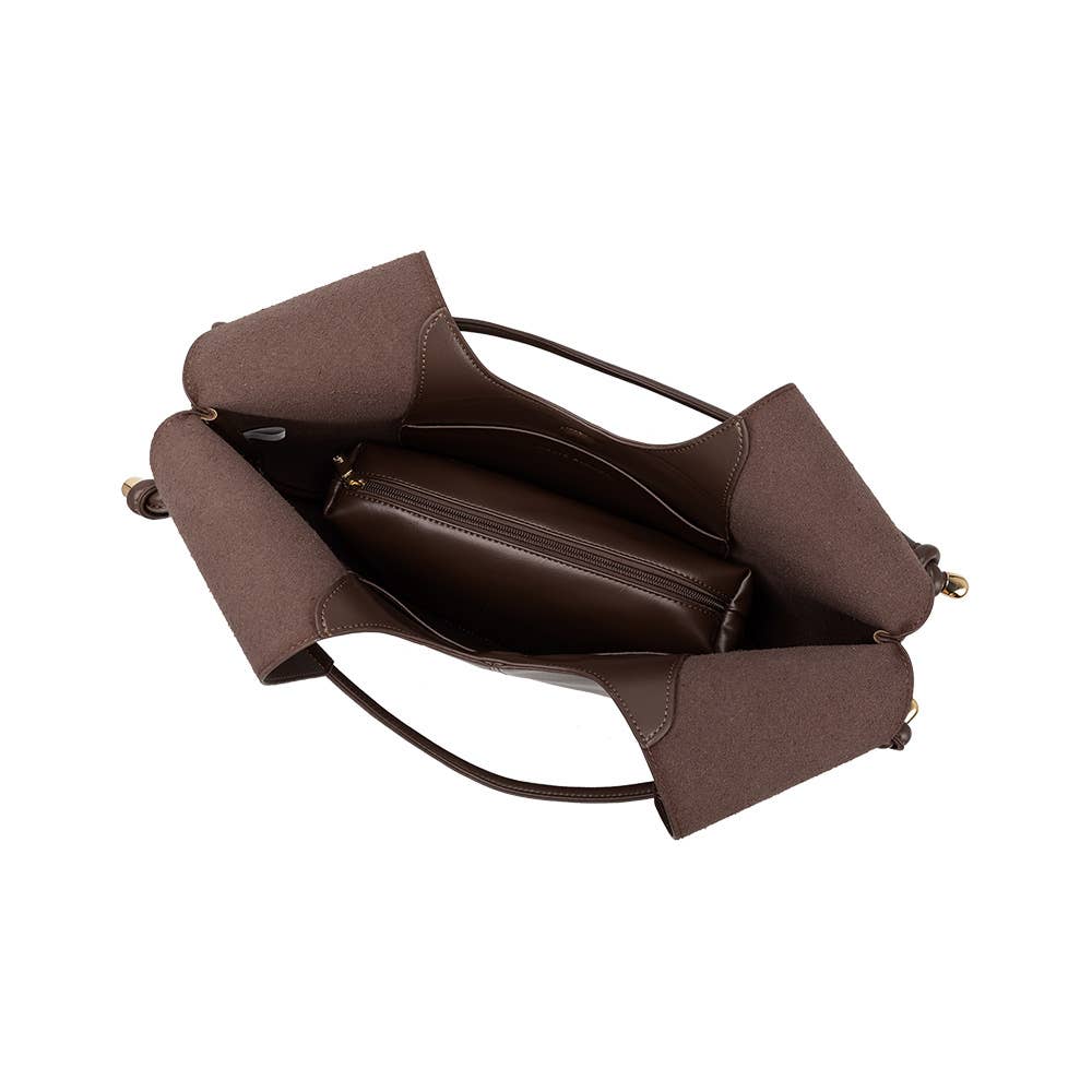 Tracy Espresso Recycled Vegan Shoulder Bag