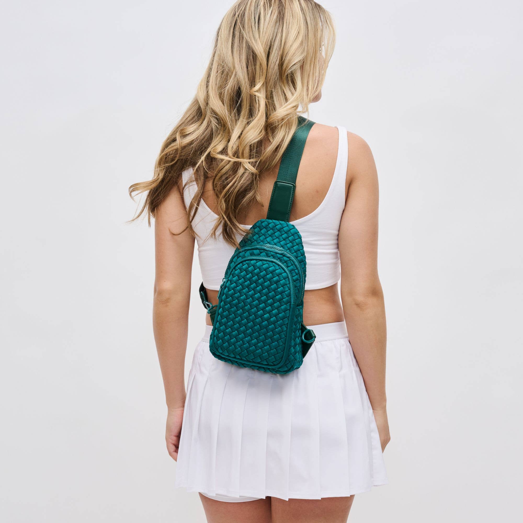 Beyond The Horizon - Woven Neoprene Sling Backpack: Wine