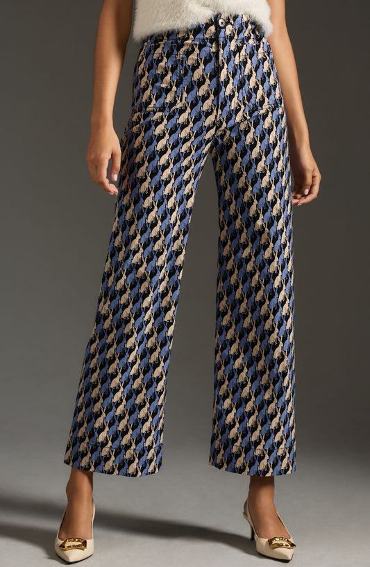 The Colette Cropped Wide-Leg Pants by Maeve