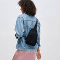 Load image into Gallery viewer, Beyond The Horizon - Woven Neoprene Sling Backpack: Chocolate
