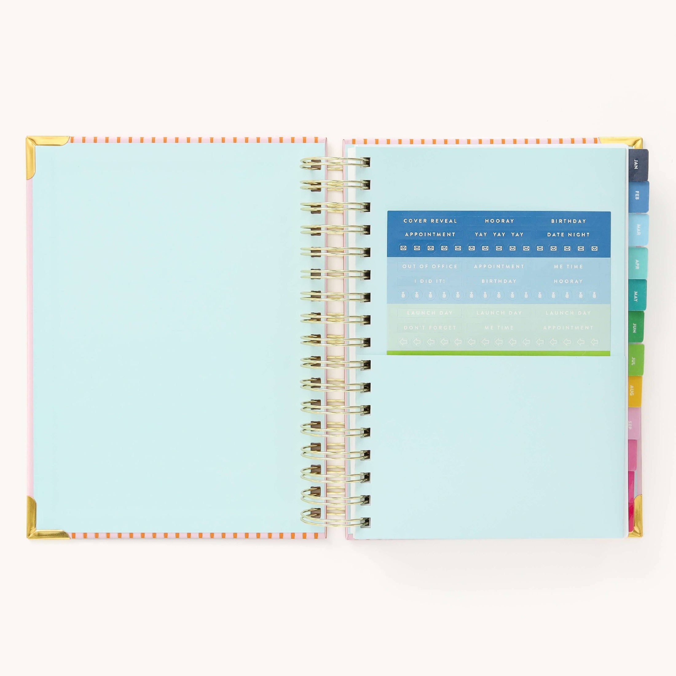 2025 Daily, Simplified Planner, Cabana Pinstripe