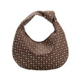 Load image into Gallery viewer, Brigitte Large Studded Chocolate Shoulder Bag
