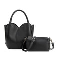 Load image into Gallery viewer, Tulip Black Recycled Vegan Top Handle Bag
