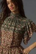 Load image into Gallery viewer, Let Me Be High-Neck Printed Peasant Blouse
