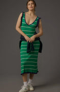 Load image into Gallery viewer, Daily Practice by Anthropologie Striped Knitted Midi Dress
