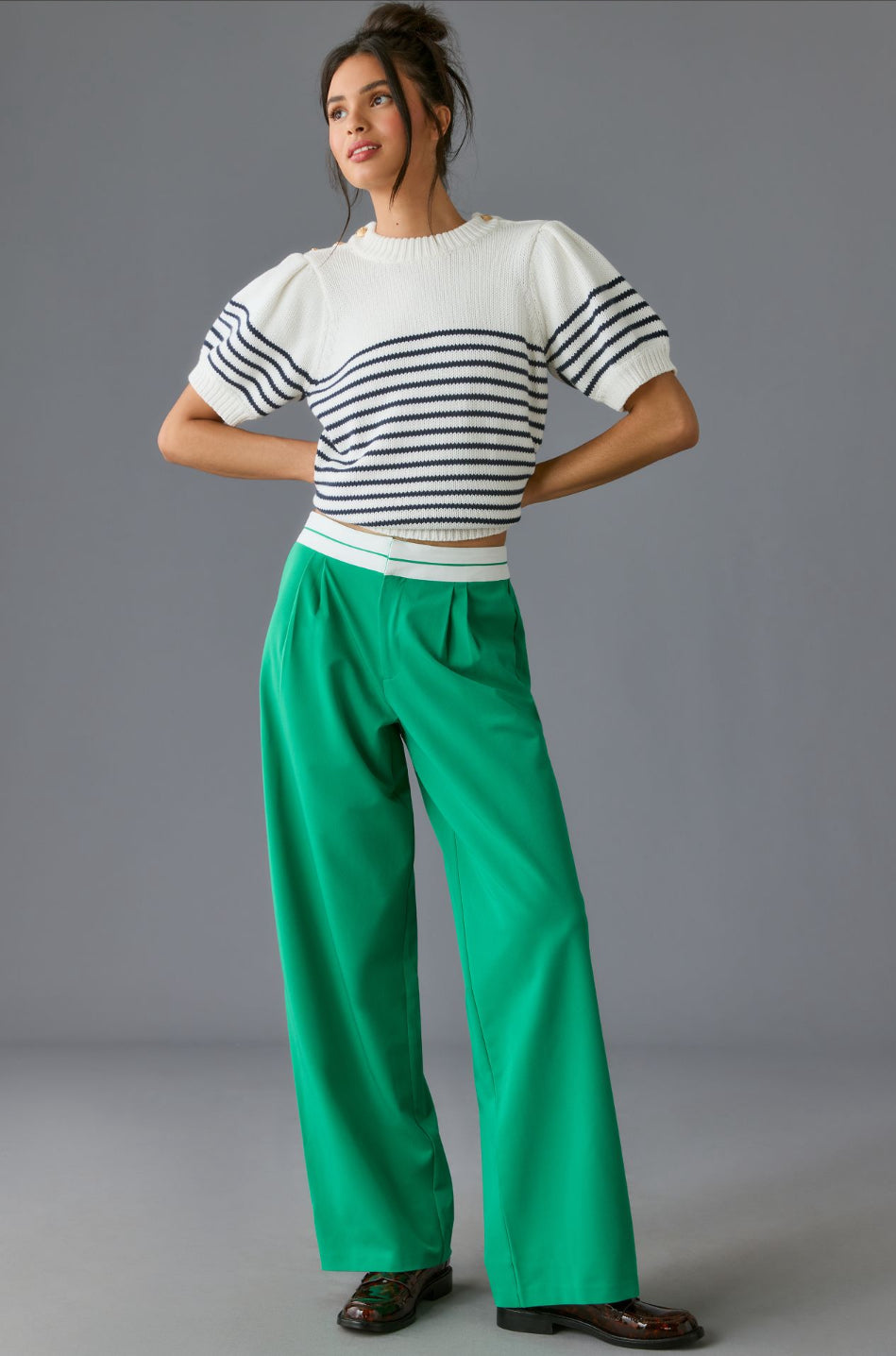 WAYF Contrast Waistband Trousers