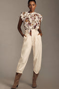 Load image into Gallery viewer, By Anthropologie Tie-Neck Sheer Ruffled Blouse
