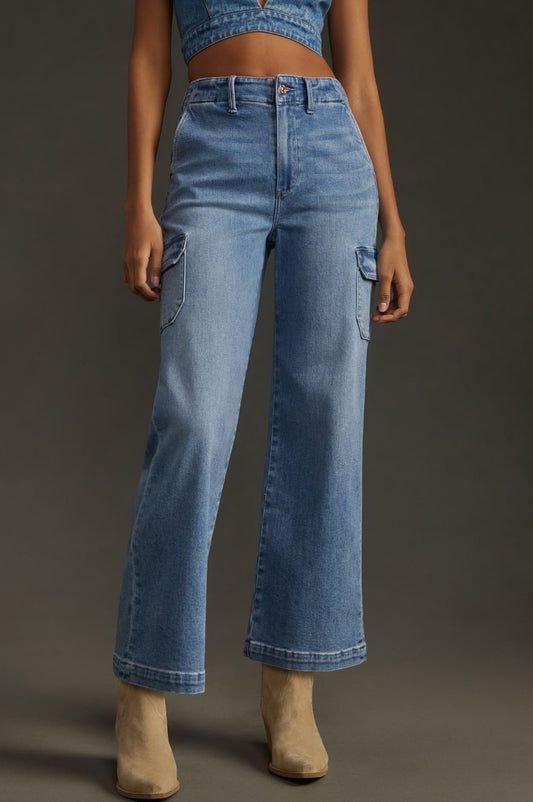 PAIGE Carly High-Rise Crop Wide-Leg Jeans