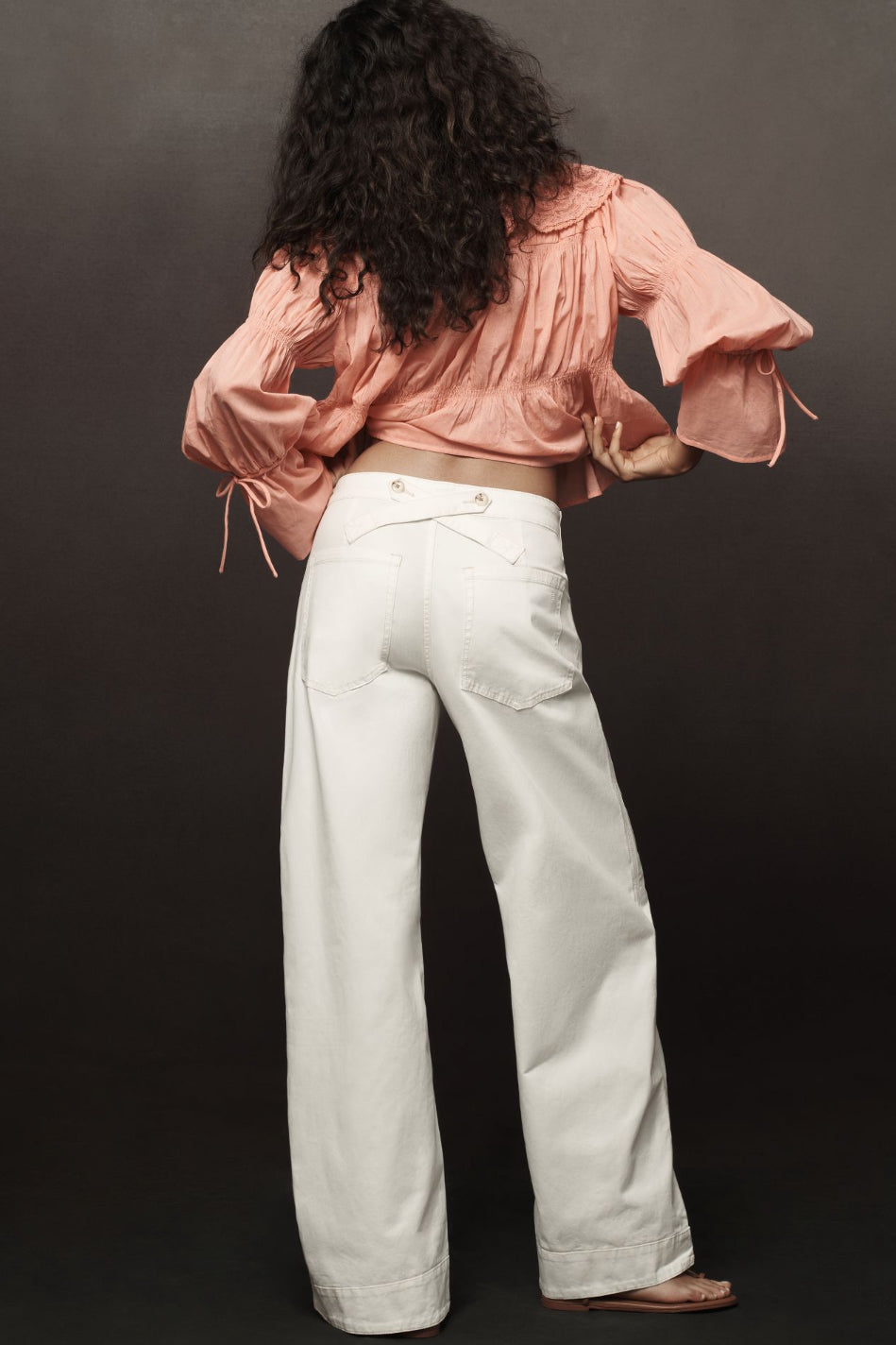 Pilcro Puddle Curve Wide-Leg Pants