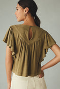 Load image into Gallery viewer, By Anthropologie Flutter-Sleeve Swing Tee
