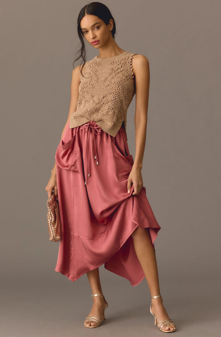 By Anthropologie Silky Parachute Skirt