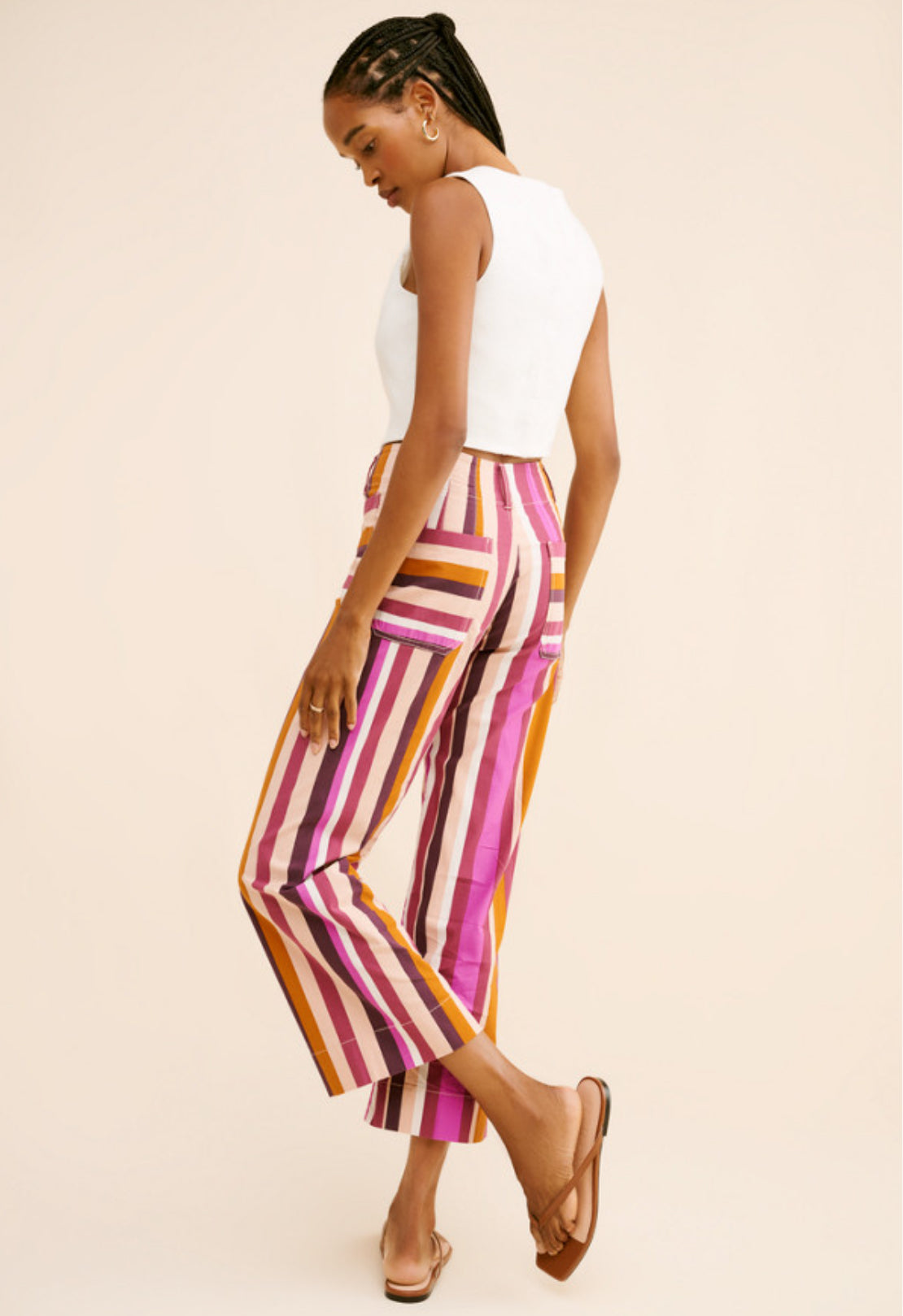 The Colette Cropped Wide-Leg Pants by Maeve