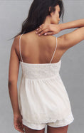 Load image into Gallery viewer, By Anthropologie Mesh Appliqué Babydoll Top
