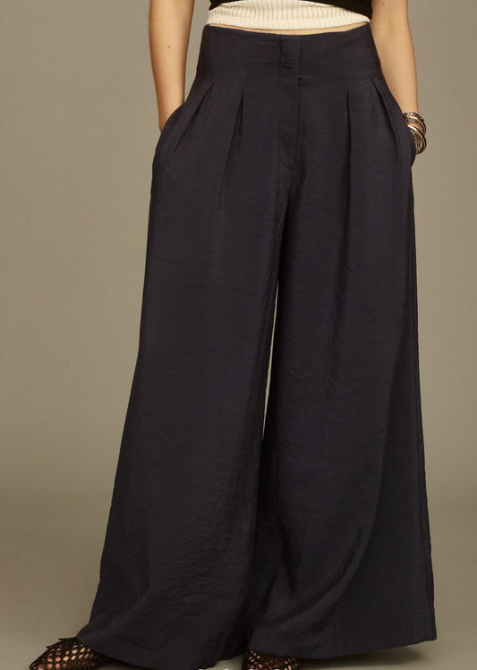 By Anthropologie High-Rise Pleated Wide-Leg Trousers