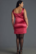 Load image into Gallery viewer, Maeve Square-Neck Satin Mini Dress
