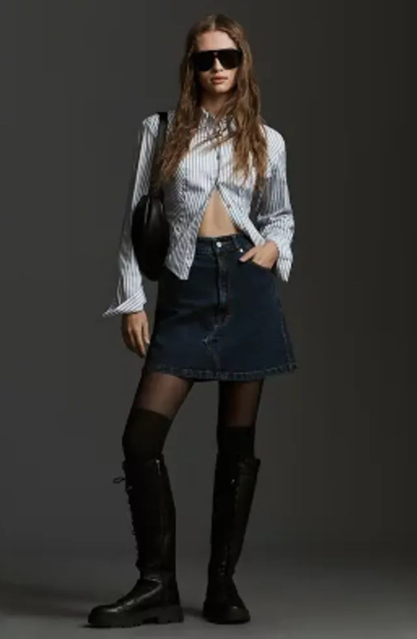 Pilcro Denim Mini Skirt