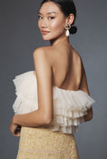 Load image into Gallery viewer, Sunday in Brooklyn Strapless Layered Ruffle Tulle Crop Top
