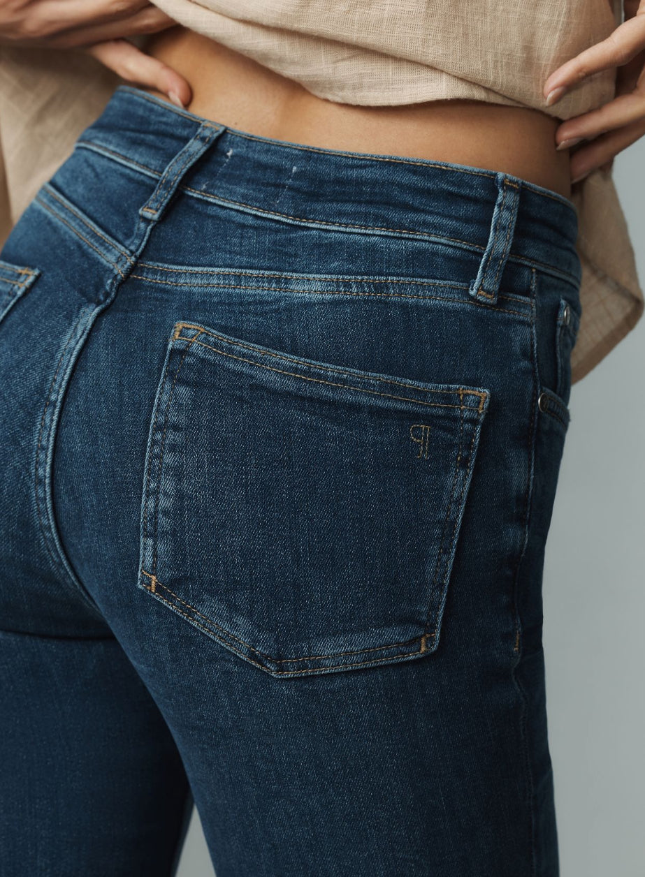 The Yaya Mid-Rise Crop Flare Jeans