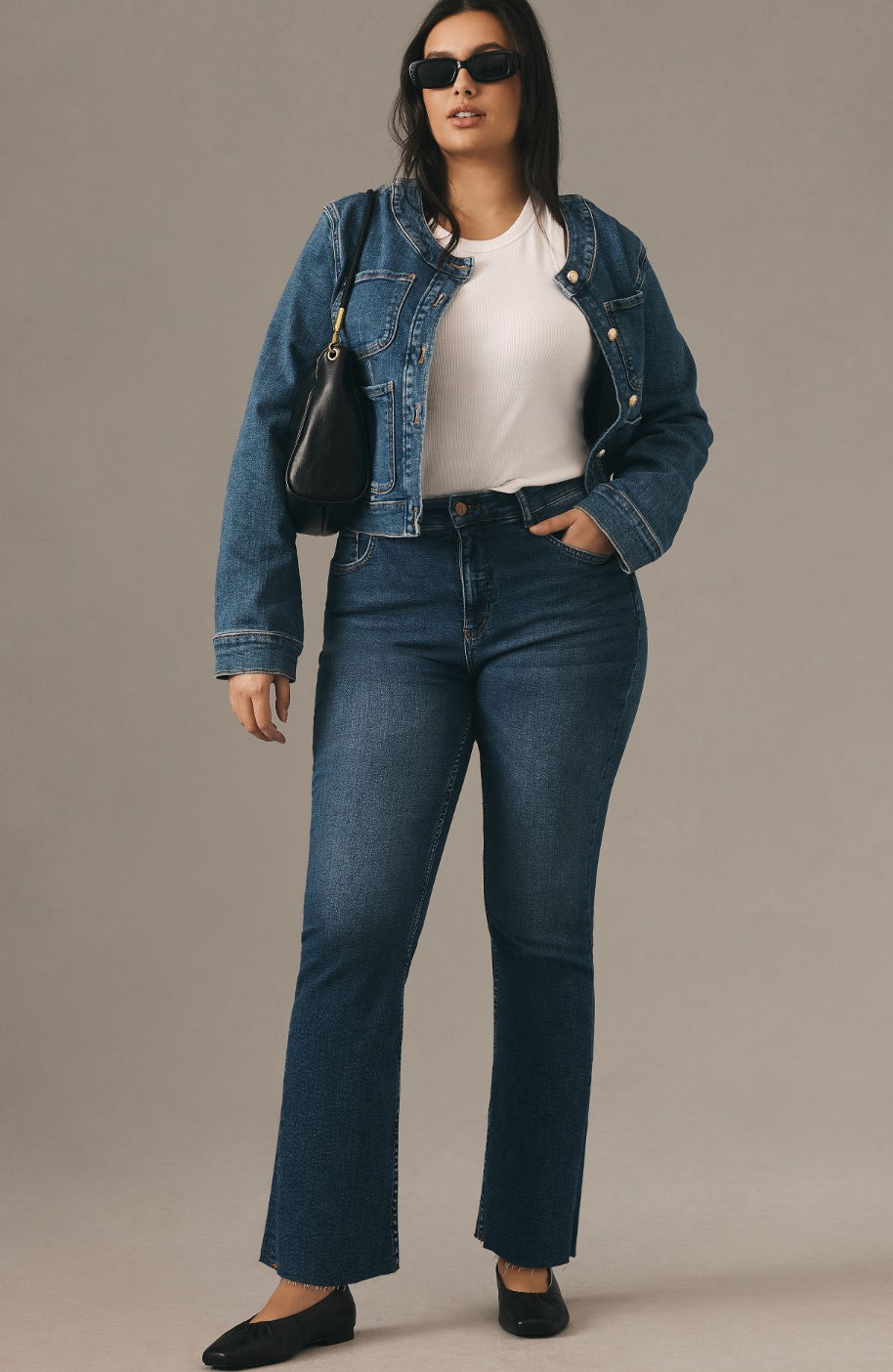 The Yaya Mid-Rise Crop Jeans by Pilcro