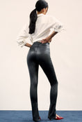 Load image into Gallery viewer, Avec Les Filles High-Waisted Faux Leather Slit Leggings
