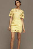 Load image into Gallery viewer, By Anthropologie Cutwork Mini Shift Dress
