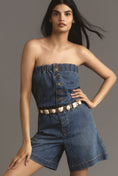 Load image into Gallery viewer, Pilcro Strapless Denim Romper
