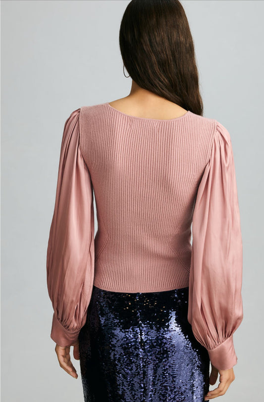 By Anthropologie Twofer Faux-Wrap Sweater