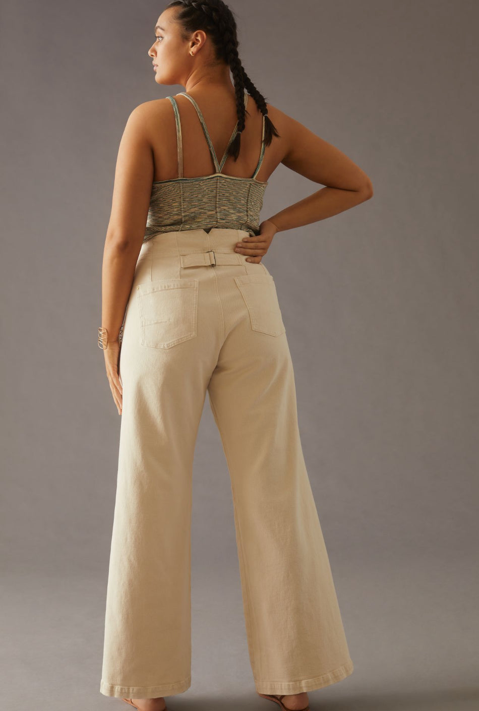 The Kit High-Rise Wide-Leg Utility Trousers by Pilcro