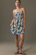 Load image into Gallery viewer, Farm Rio x Anthropologie Strapless Smocked Ruffle Mini Dress
