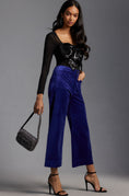 Load image into Gallery viewer, The Colette Cropped Wide-Leg Velvet Pants by Maeve
