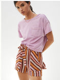 Load image into Gallery viewer, By Anthropologie Belted Stripe Shorts
