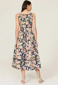 Load image into Gallery viewer, Something Navy Floral Cutout Midi Dress - EUC
