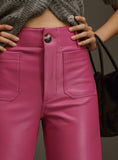 Load image into Gallery viewer, The Colette Cropped Wide-Leg Faux Leather Pants by Maeve
