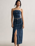 Load image into Gallery viewer, Baum und Pferdgarten Strapless Denim Tube Top
