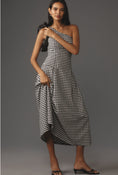 Load image into Gallery viewer, By Anthropologie One-Shoulder Gingham Midi Dress
