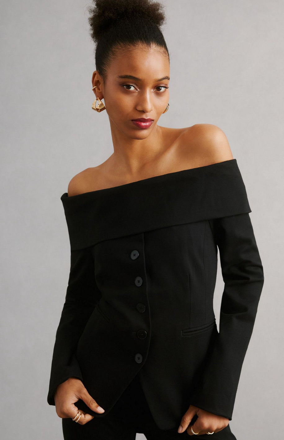 Maeve Off-The-Shoulder Blazer