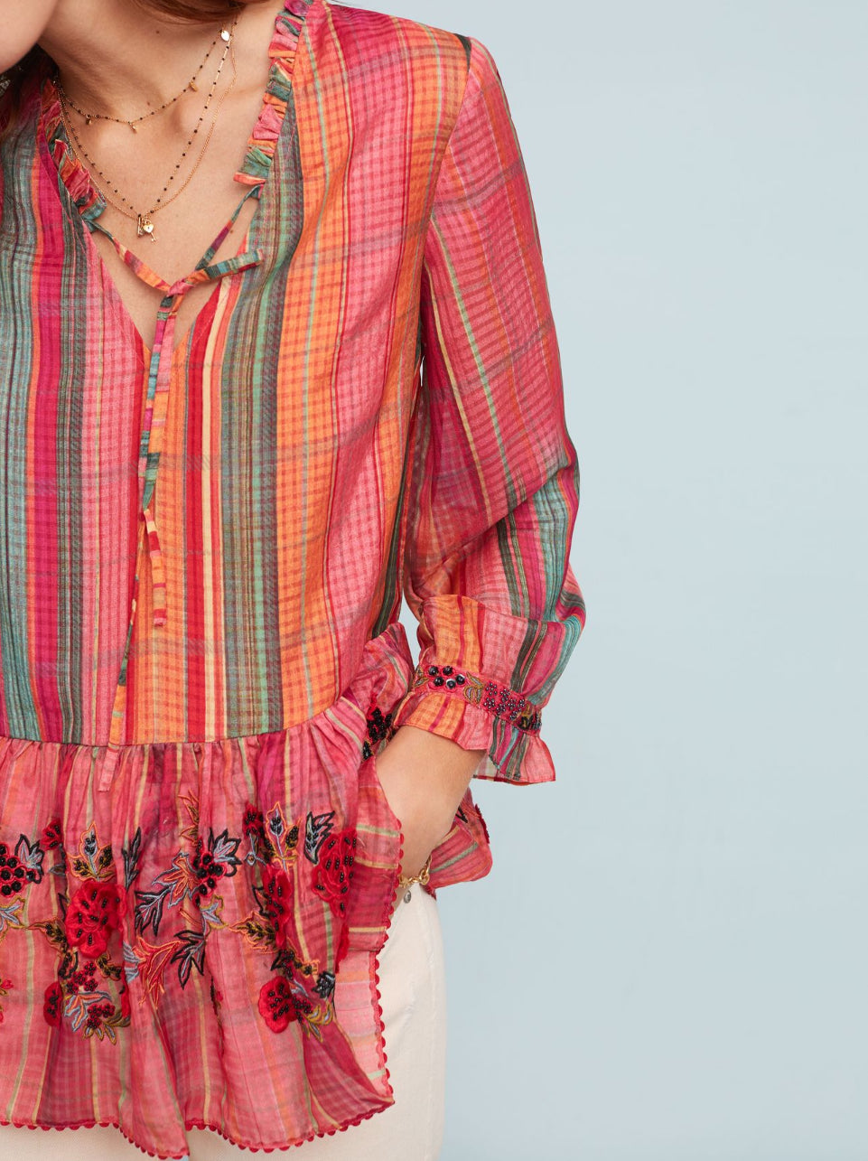 Ombre Peasant Blouse